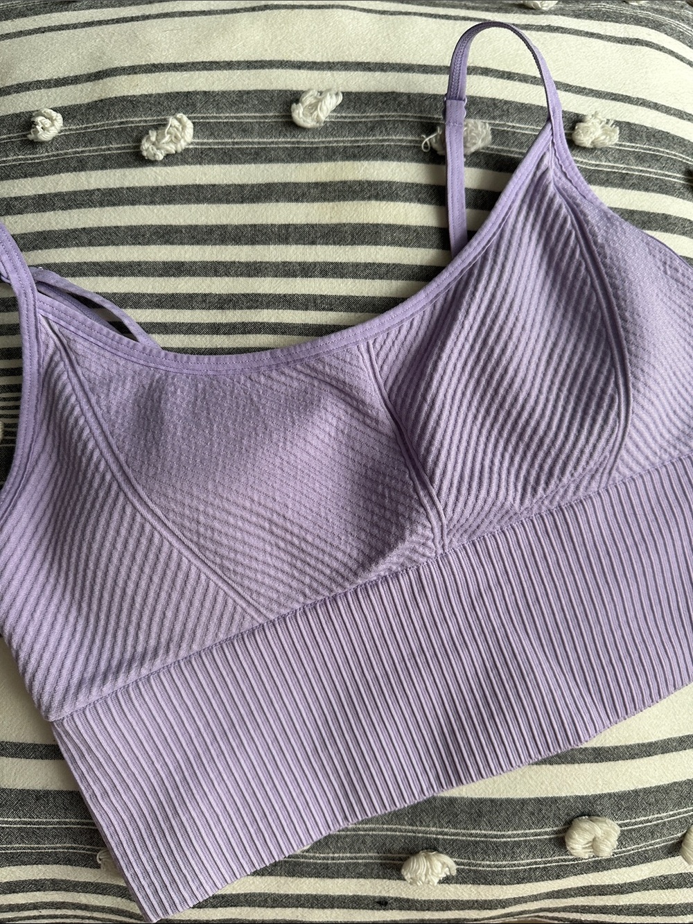 PINK Victoria's Secret Lavender Ribbed Seamless Bralette